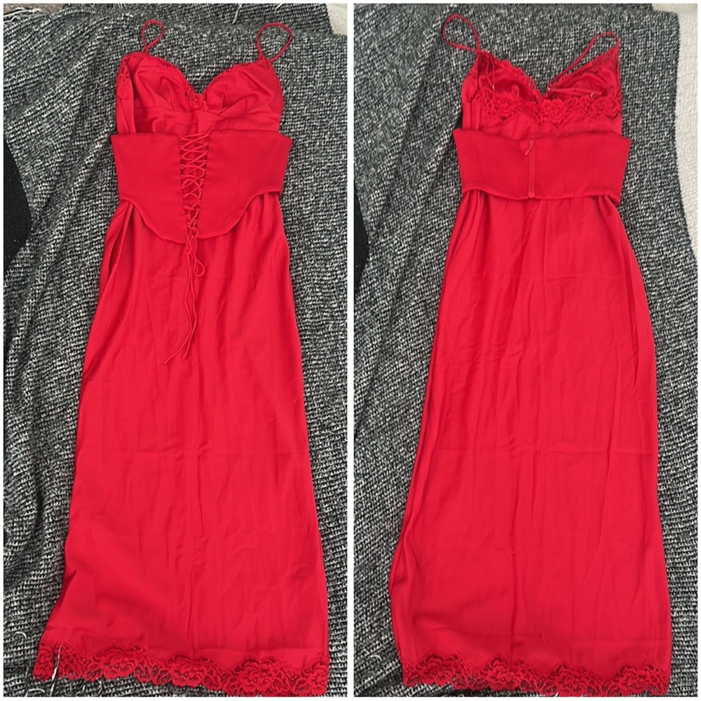 House of CB “Valencia” Red Corset Dress Set S+ Plus Top NWOT - Picture 11 of 16